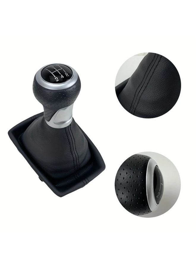 Black 5 Speed Shift Knob For Audi A4 B6 B7 2000 2008 Manual Transmission No Drill - Image 5